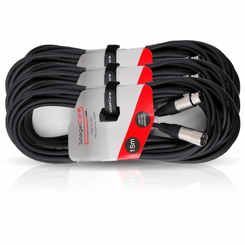15m Pro Quality Microphone Audio Signal Cable Leads