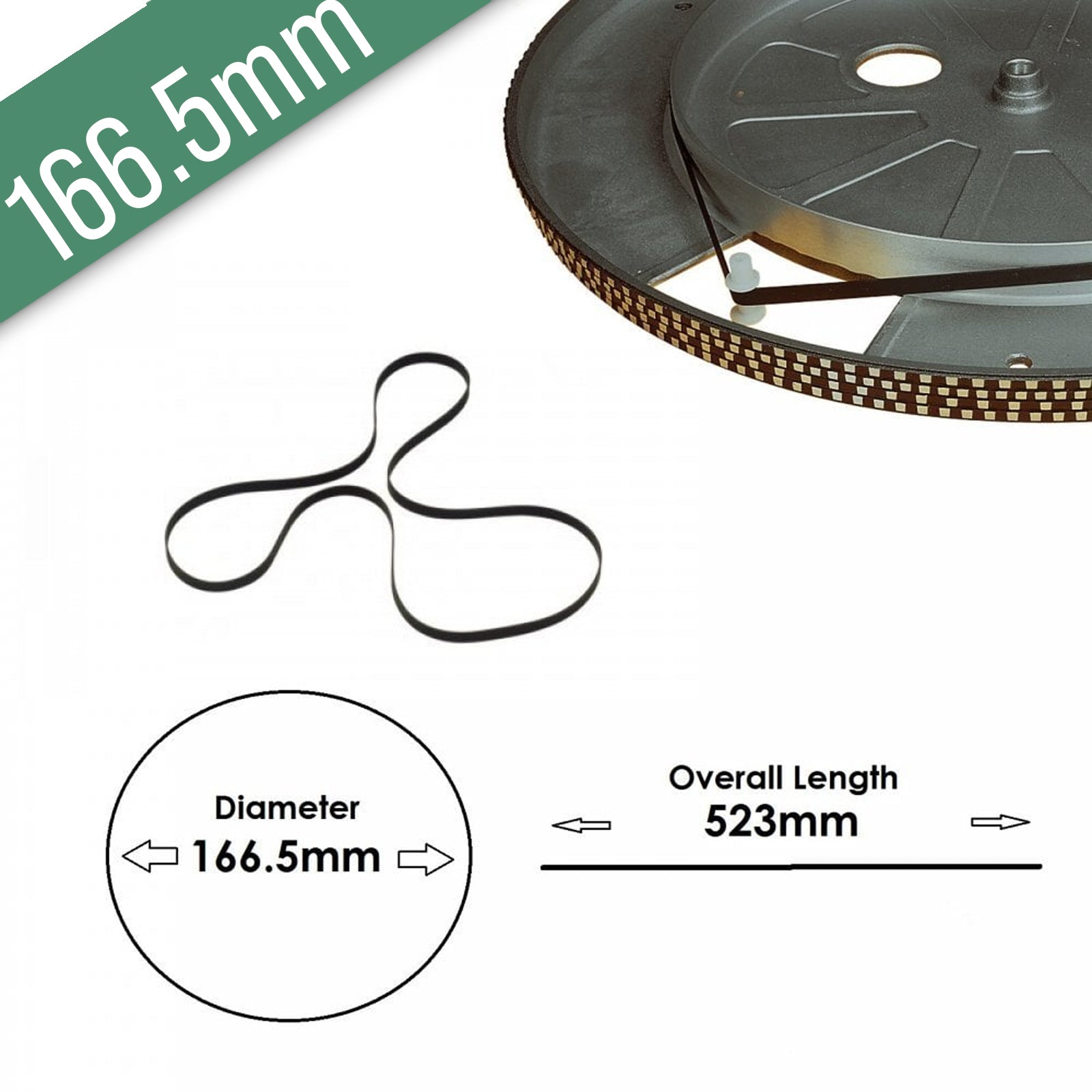 Replacement Turntable Record Player Drive Belts 121mm to 210mm