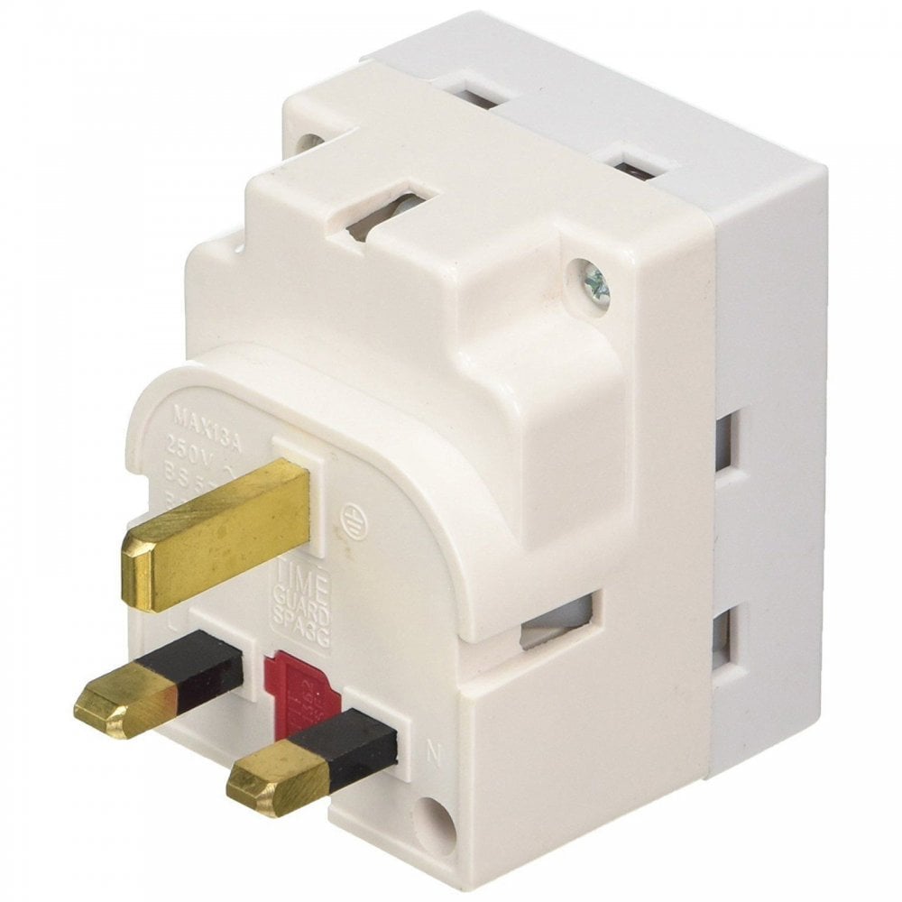 3 Way Switched Surge Protected Plug Adaptor