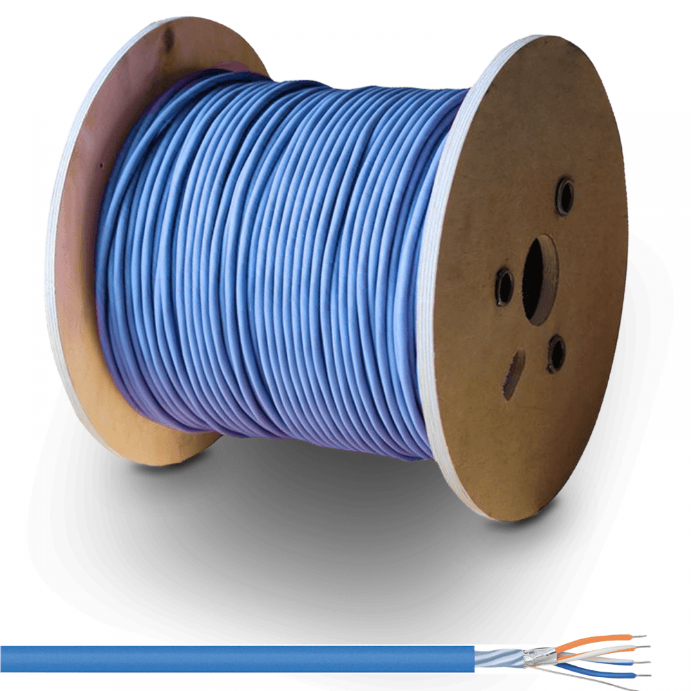 Blue 4 Core High Quality Screened Flexible DMX Cable 100m Reel