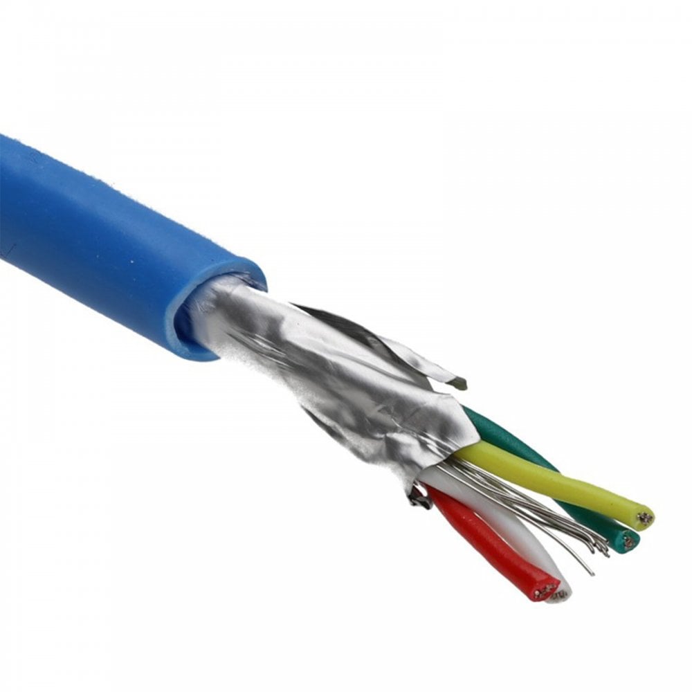 Blue 4 Core High Quality Screened Flexible DMX Cable 100m Reel