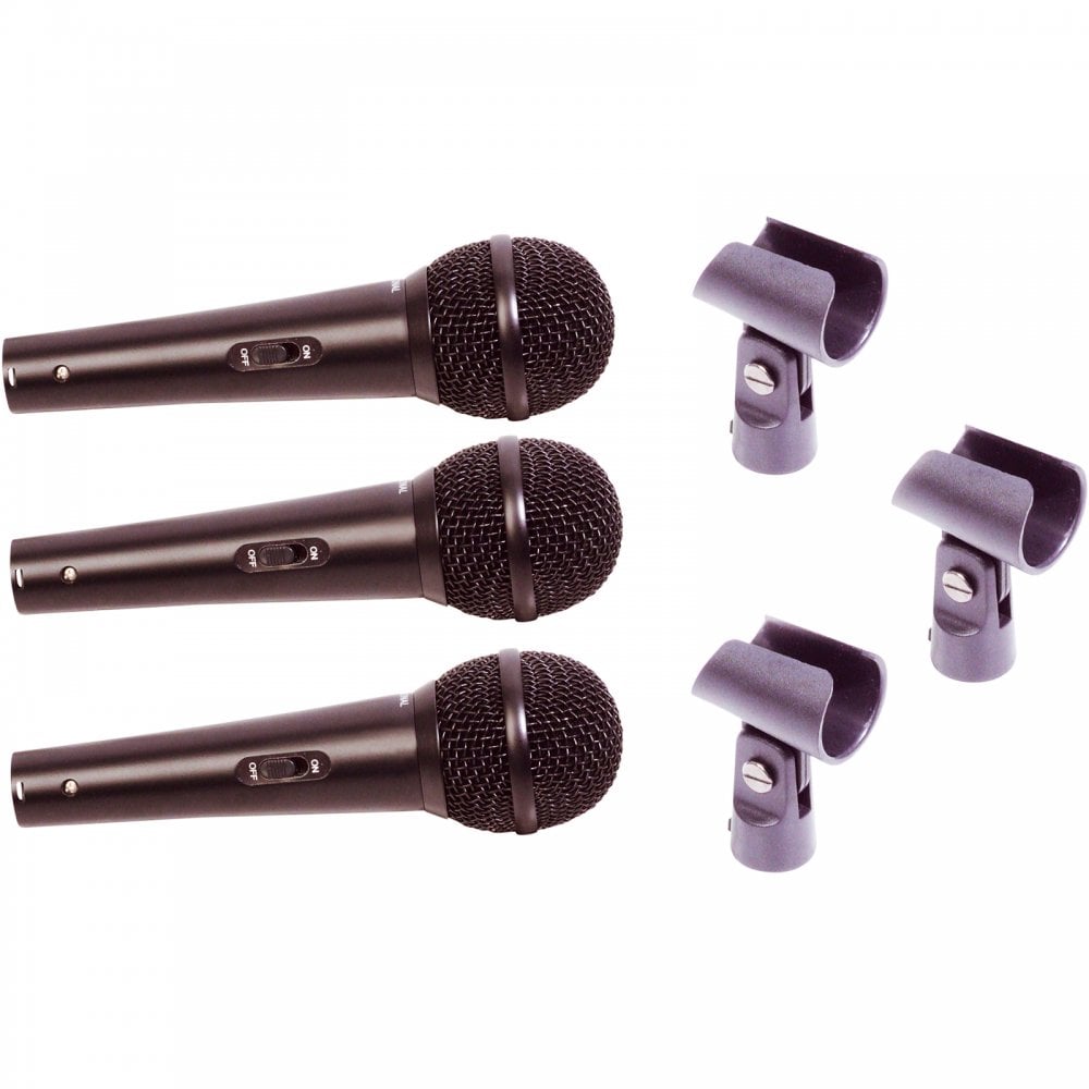 Professional Dynamic Vocal Microphone Triple Microphone Kit
