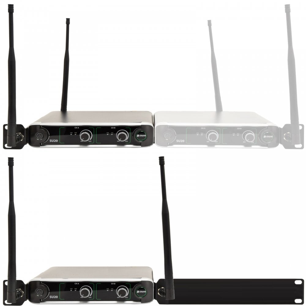 SU20 Dual Body Pack Dual UHF Microphone Set RED GREEN Coded