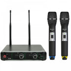 SU20 Handheld Dual UHF Microphone Set BLUE YELLOW Coded