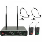 SU20 Dual Body Pack Dual UHF Microphone Set RED GREEN Coded