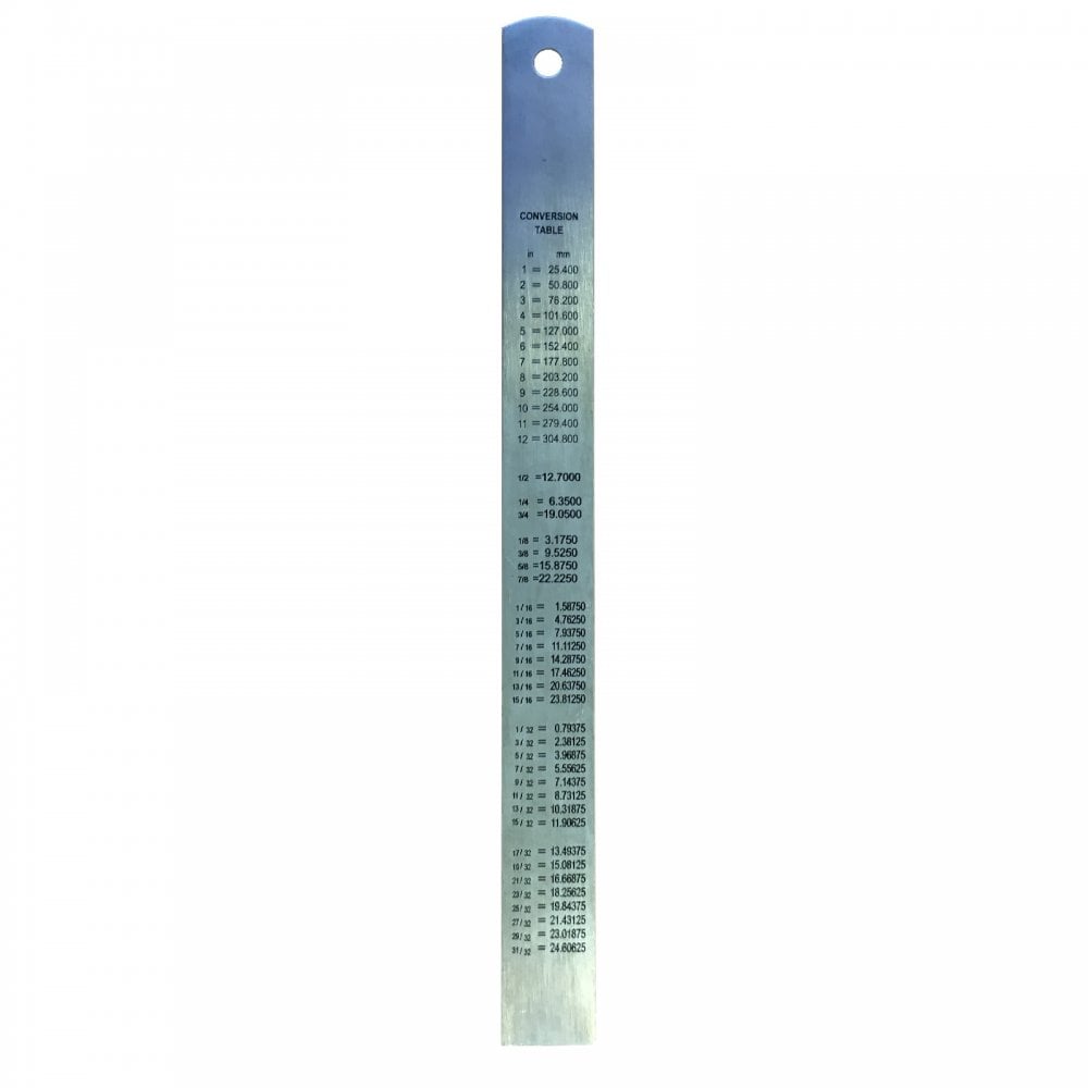 12" / 300mm Stainless Steel Ruler Metric & Imperial Engineers Rule