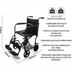 Compact Folding Wheelchair Aluminium Transit Chair
