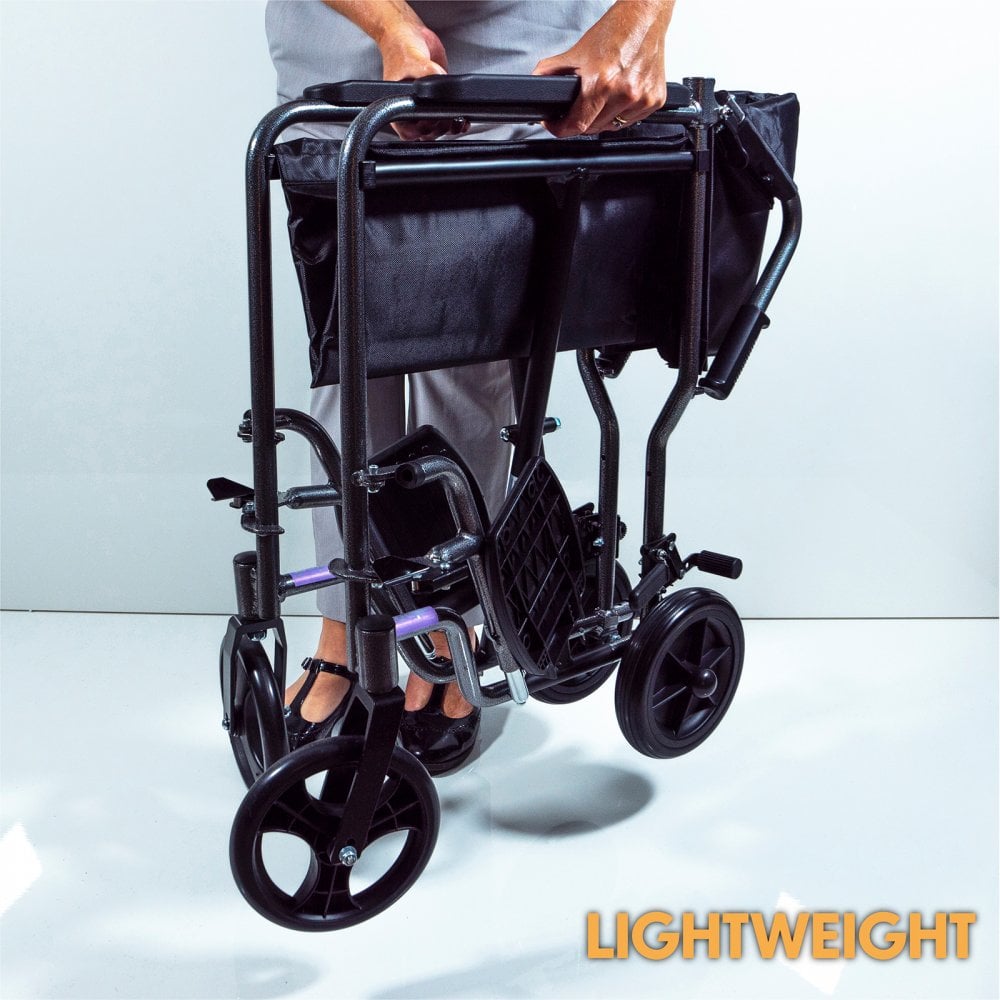 Compact Folding Wheelchair Aluminium Transit Chair
