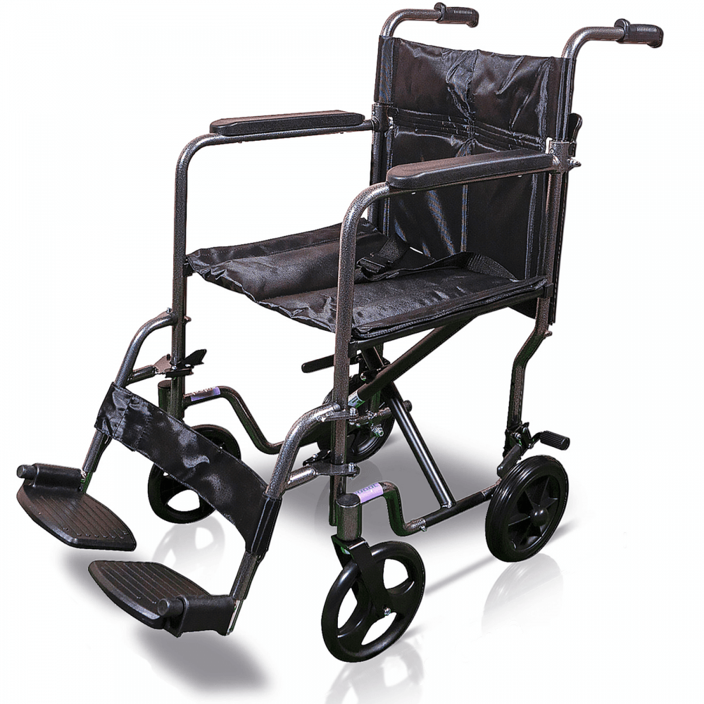 Compact Folding Wheelchair Steel Transit Chair