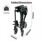 Compact Folding Wheelchair Steel Transit Chair