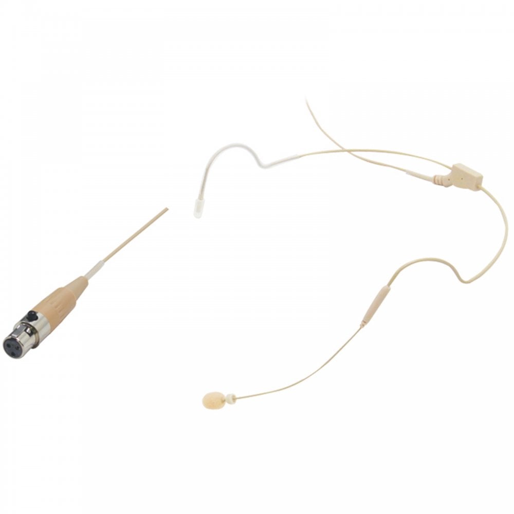 Beige Headset Microphone 3 Pin Mini XLR