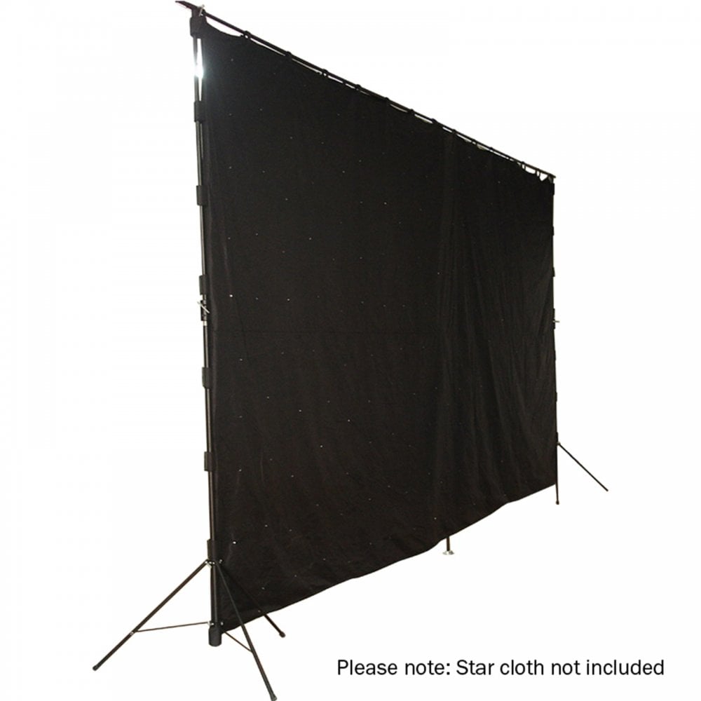 6 x 3m Starcloth or Drape Stand in Black and Bag Set