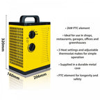 Elite 2kW PTC Turbo Fan Industrial Space Heater