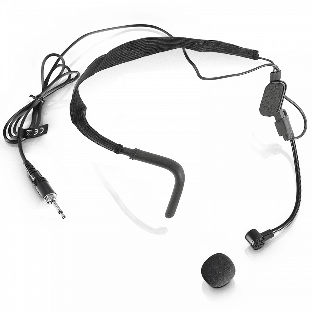 Black Neckband Cardioid Condenser Microphone for Wireless Systems