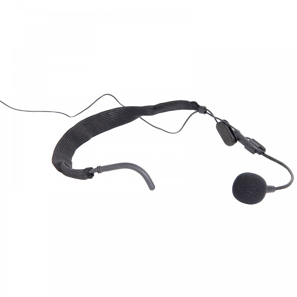 Black Neckband Cardioid Condenser Microphone for Wireless Systems