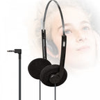 500pcs Lightweight Stereo Black Pad Headphones for Schools Tour Companies