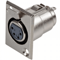 4 Pin XLR Female Chassis Socket with Solder Terminals