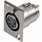 4 Pin XLR Female Chassis Socket with Solder Terminals