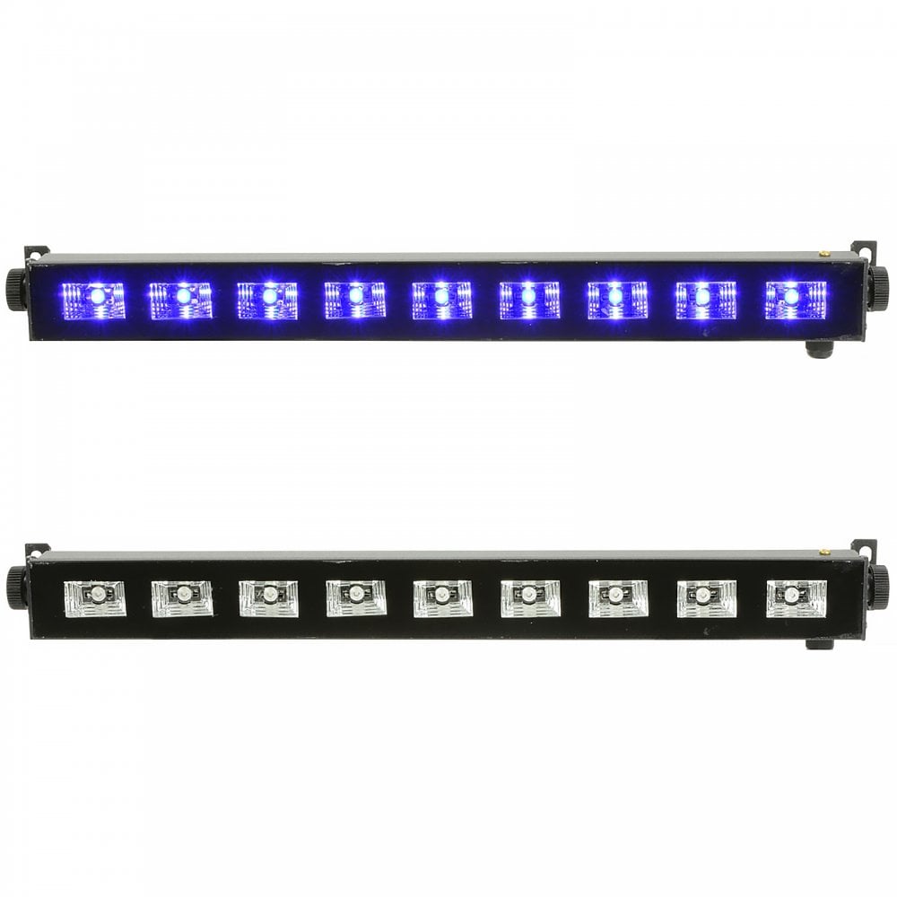 Pack of 2 QTX Blacklight Lighting Bar UV LED Batten & Carry Bag