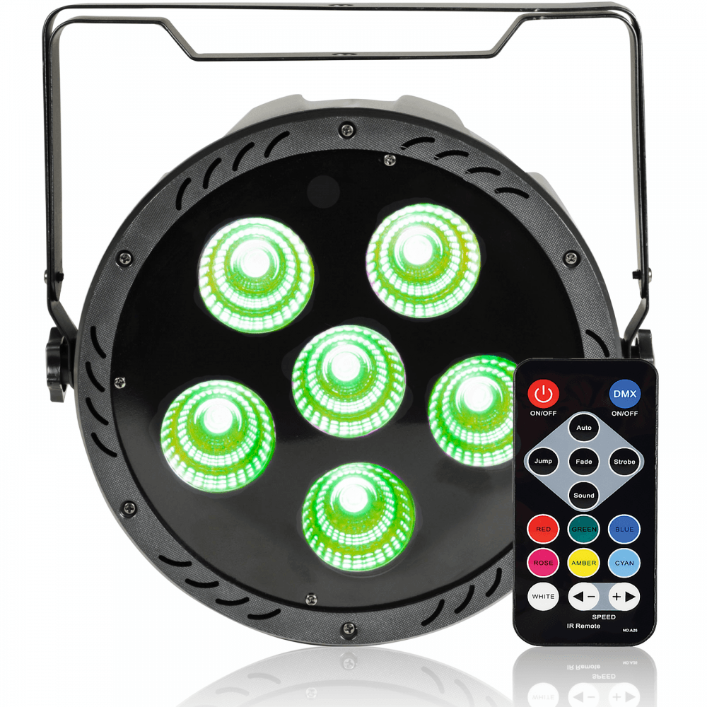 Power Par 6 x 30W Tri-Colour COB LEDs RGB
