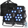 Slimline 7Q5 RGBW Quad LED Colour Black Housing Pack