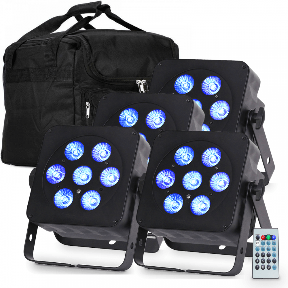 Slimline 7Q5 RGBW Quad LED Colour Black Housing Pack