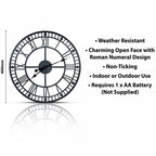 Home Garden Black Classic Open Face Design Large