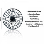 Home Garden Black Sun Open Face Design Large