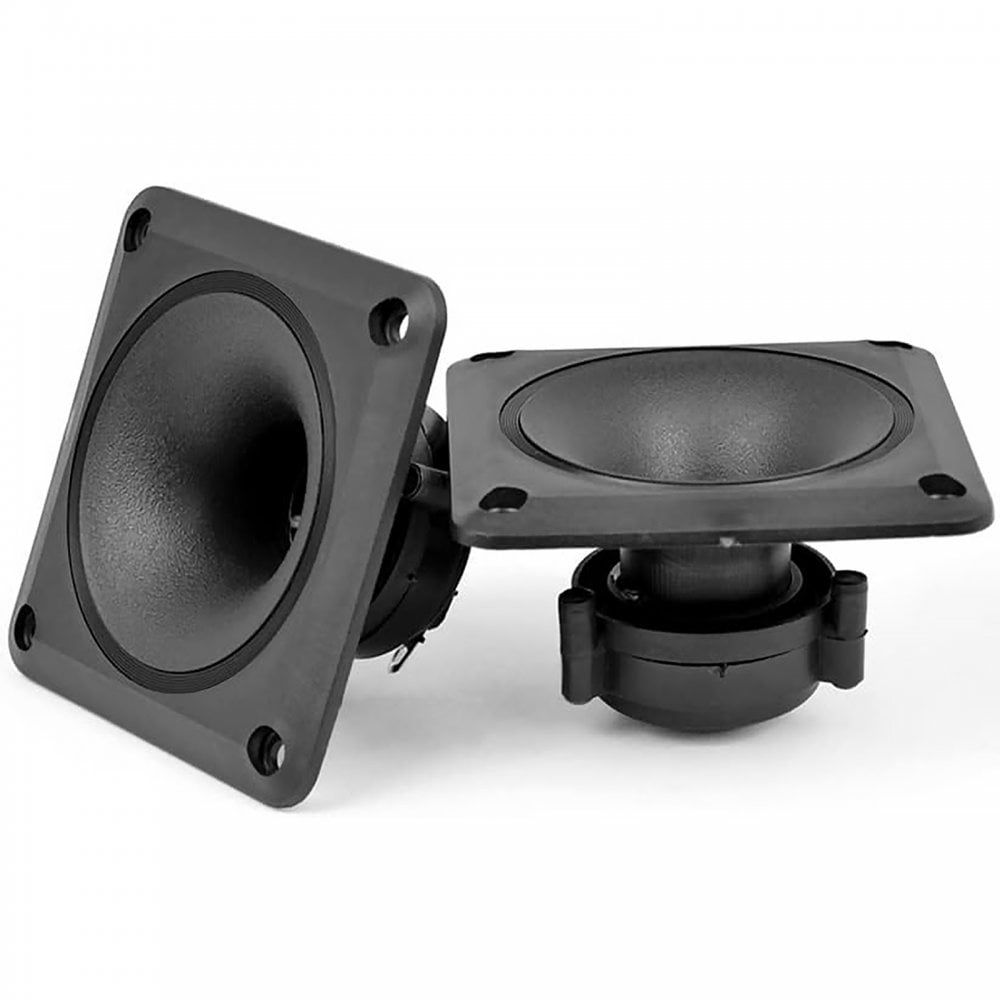 Pair of Square Piezo Horn Tweeters 3.4 inch x 3.4 inch