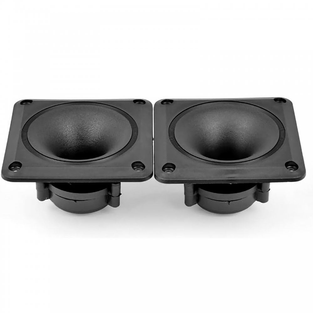 Pair of Square Piezo Horn Tweeters 3.4 inch x 3.4 inch