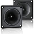 Pair of Square Piezo Horn Tweeters 4.4 inch x 4.4 inch