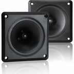 Pair of Square Piezo Horn Tweeters 4.4 inch x 4.4 inch