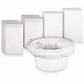 Commode Bucket Liners with Absorbent Pads Box of 50