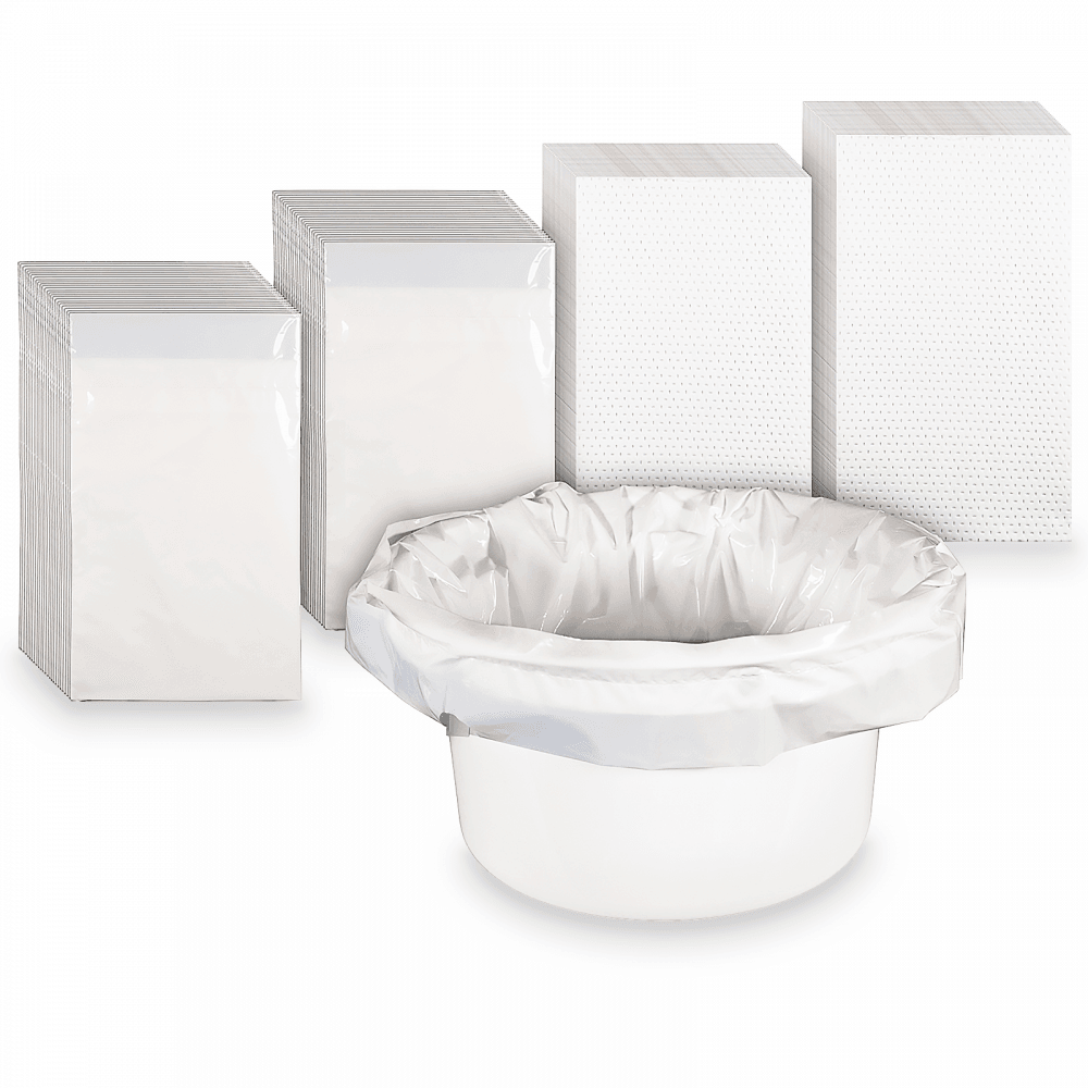 Commode Bucket Liners with Absorbent Pads Box of 50