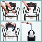 Commode Bucket Liners with Absorbent Pads Box of 50