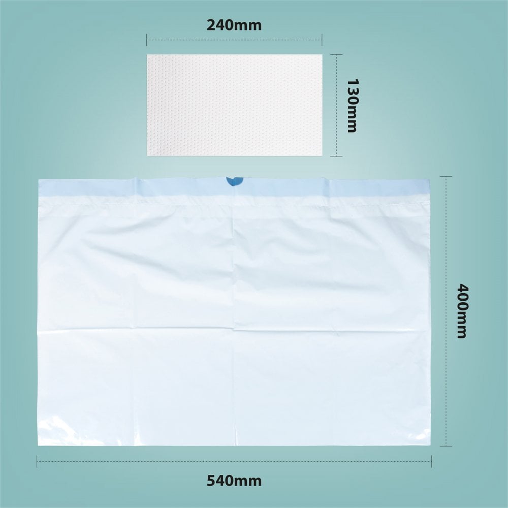 Commode Bucket Liners with Absorbent Pads Box of 50