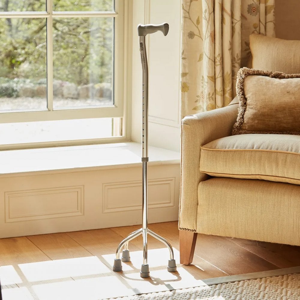Disability Medical Aid Quad Base Cane Walking Stick