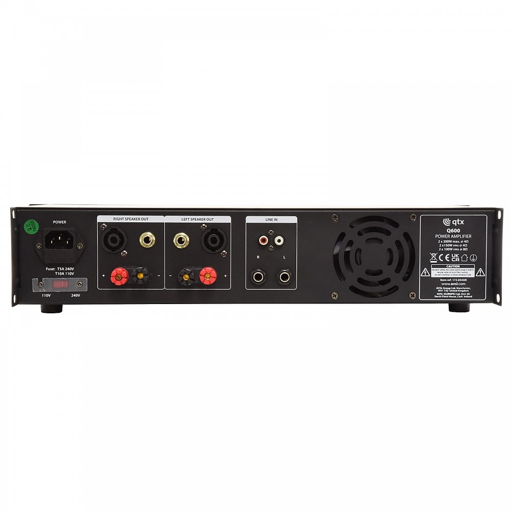 Professional 600W Stereo PA DJ Power Amplifier
