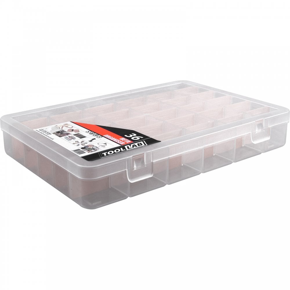 10.5" Beta Organiser 36 Compartment Polypropylene Box