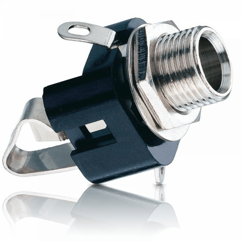 1/4inch 6.35mm Stereo Jack Socket Panel Mounting Connector Chassis