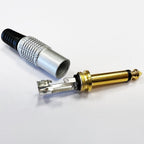 10pc 6.35mm Gold Plated Mono Jack Plug Metal Body Connector