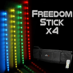 Freedom Stick x4 Pack LED Light Fixture inc RC & Bag