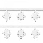 2.4M long White with Glitter Snowflake Garland for Christmas