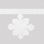 2.4M long White with Glitter Snowflake Garland for Christmas