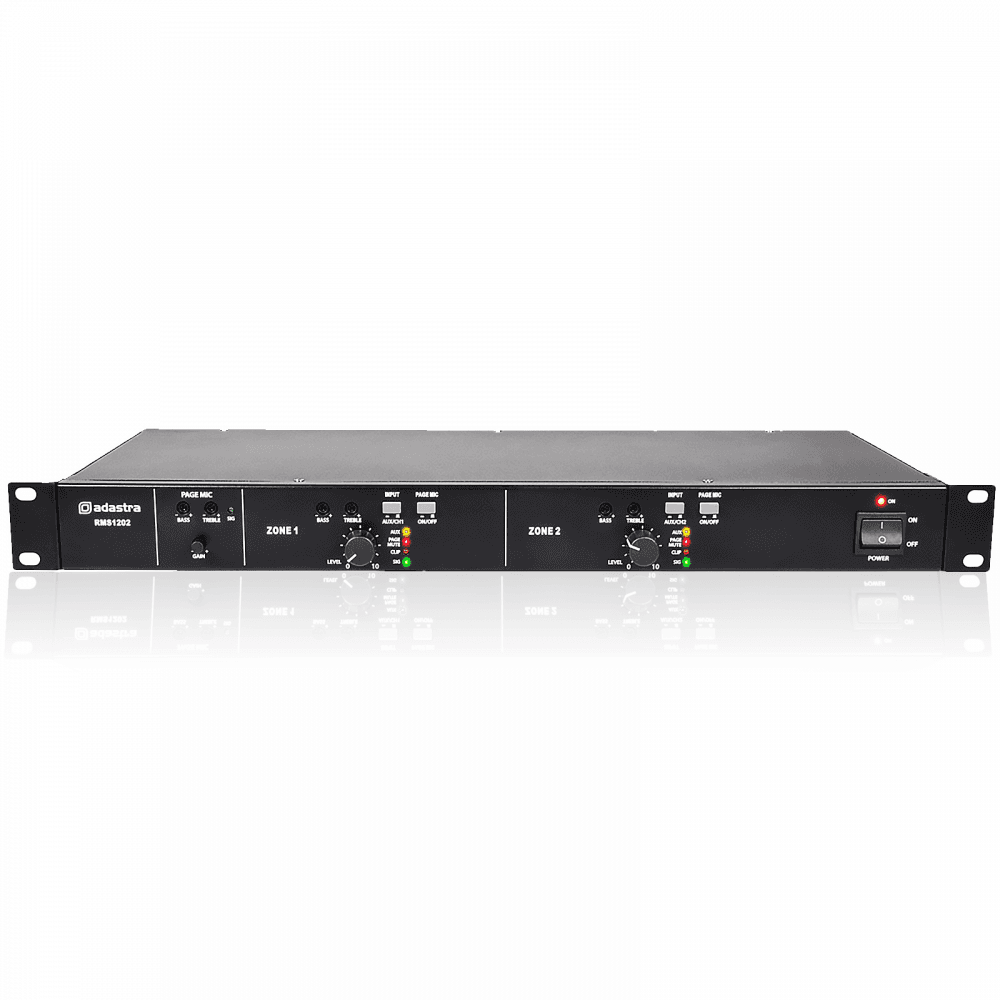 RMS1202 2 Zone 100V or 4-16 Ohm Amplifier