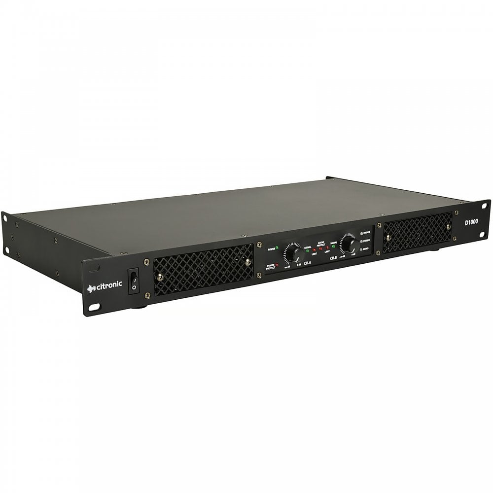 Lightweight Class D Stereo PA Amplifier 1U 1000w