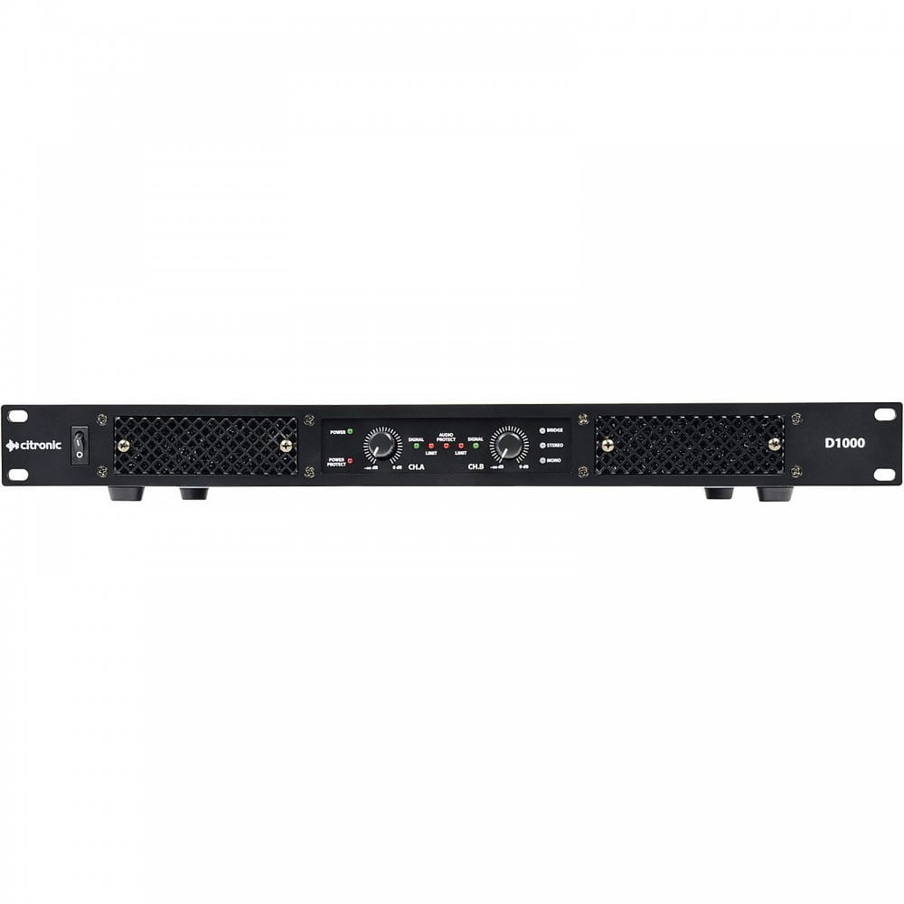 Lightweight Class D Stereo PA Amplifier 1U 1000w