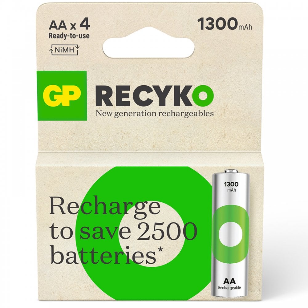 GP Recyko+ NiMH Rechargeable Batteries AA