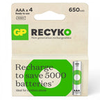 GP Recyko+ NiMH Rechargeable Batteries AAA