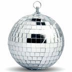Silver Mirror Ball Decor Lighting 100mm 4"